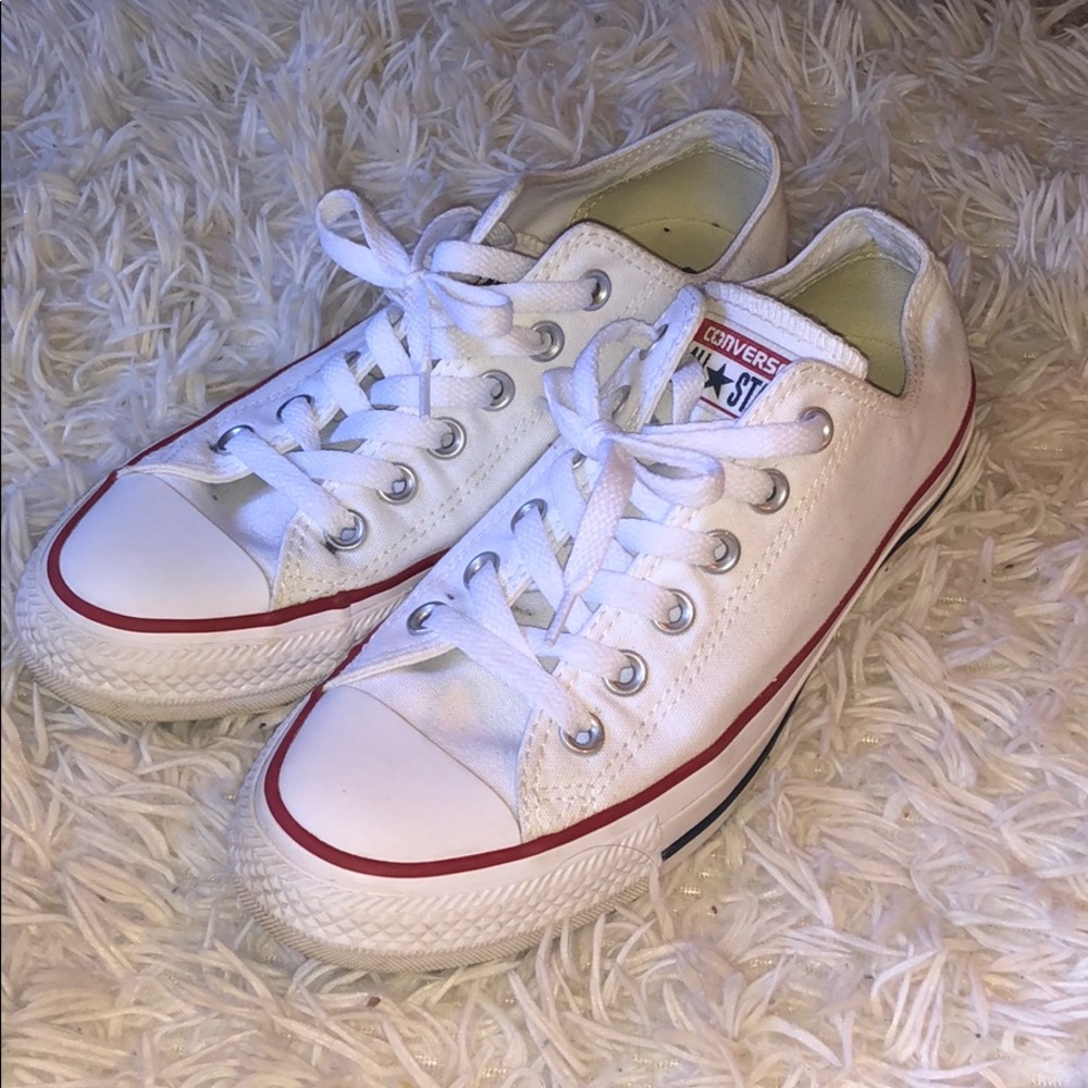 White low-top converse